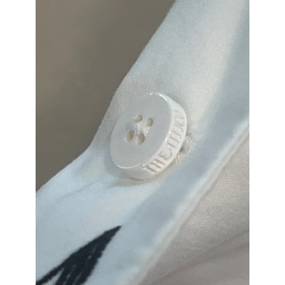 THE ATTICO Candice Mini Dress in White 42 New Womens Collard Ruffle Shirt - Picture 8 of 16